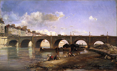 Le Pont de la Tournelle, Paris, 1859 | Jongkind | Giclée Leinwand Kunstdruck