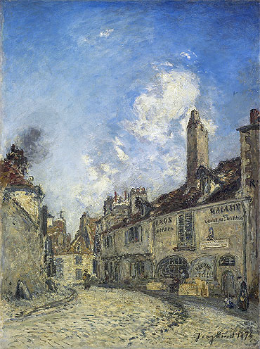 Street at Nevers, the House of Adam Bellaud, 1874 | Jongkind | Giclée Canvas Print