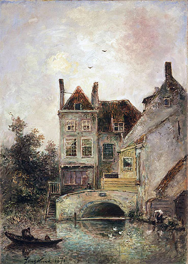 The Artist's House, Maassluis, 1871 | Jongkind | Giclée Canvas Print