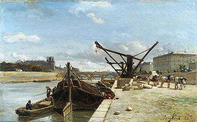 Ansicht der Pont Royal, Paris, 1852 | Jongkind