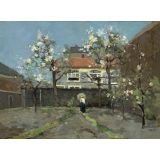 Back Garden at the Kazernestraat, The Hague | Johan Hendrik Weissenbruch