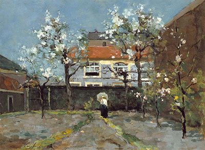 Back Garden at the Kazernestraat, The Hague, c.1890 | Johan Hendrik Weissenbruch | Giclée Leinwand Kunstdruck