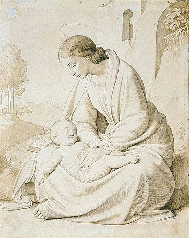 Die Madonna und das Kind in einer Landschaft, n.d. | Overbeck