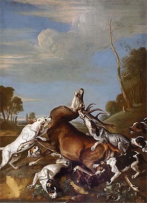 Deer Persecution, 1710 | Johann Georg Hamilton | Giclée Canvas Print