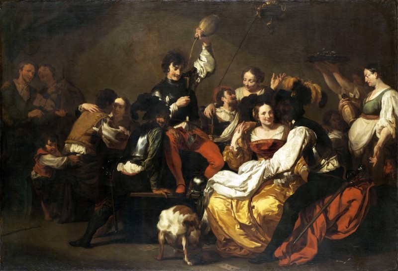 A Banquet of Soldiers and Prostitutes, n.d. | Johann Liss | Giclée Canvas Print