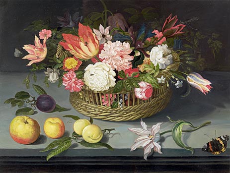 Basket of Flowers, undated | Johannes Bosschaert | Giclée Canvas Print
