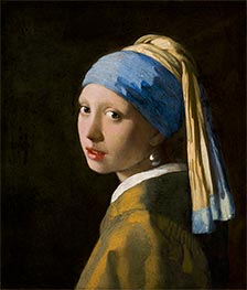 Vermeer | The Girl with a Pearl Earring, c.1665/66 by | Giclée Canvas Print