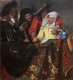 The Procuress, 1656 by Vermeer | Canvas Print