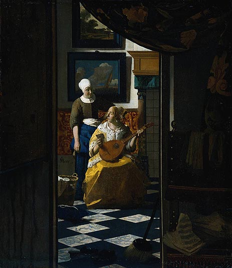 Vermeer | The Love Letter, c.1669/70 | Giclée Leinwand Kunstdruck