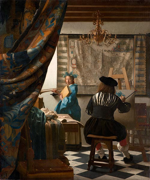 Vermeer | The Art of Painting (The Artist's Studio), c.1666/67 | Giclée Leinwand Kunstdruck