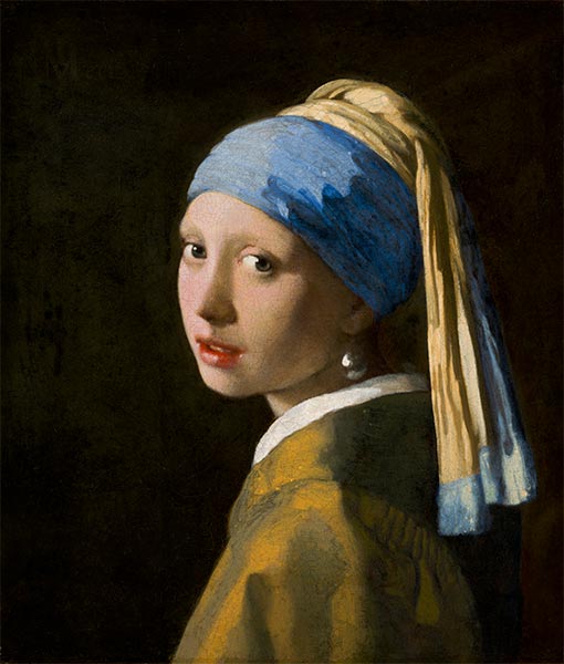 Vermeer | Das Mädchen mit dem Perlenohrgehänge, c.1665/66 | Giclée Leinwand Kunstdruck
