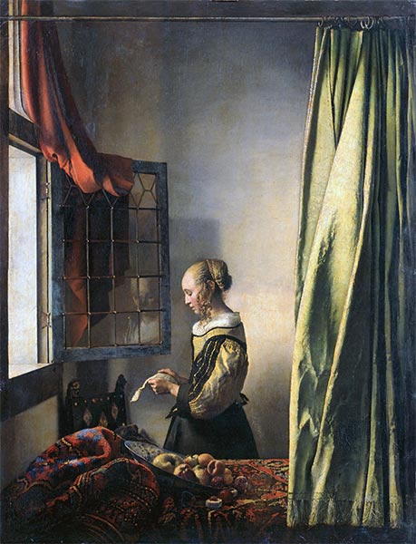 Girl Reading a Letter at an Open Window, c.1657/59 | Vermeer | Giclée Canvas Print
