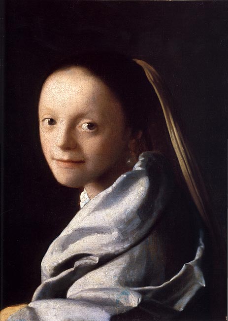 Vermeer | Portrait of a Young Woman, c.1667/68 | Giclée Leinwand Kunstdruck