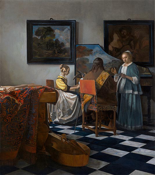 Vermeer | The Concert, c.1665/66 | Giclée Canvas Print