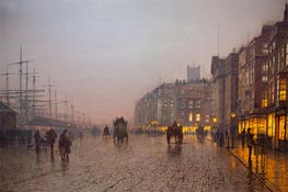 Liverpool from Wapping, 1885 von Grimshaw | Leinwand Kunstdruck