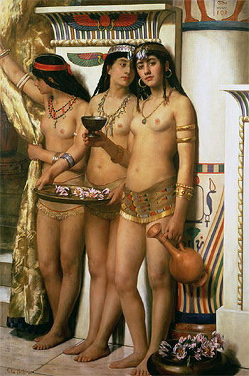 John Collier | Pharaoh's Handmaidens, Undated | Giclée Canvas Print