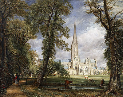 Constable | Salisbury Cathedral from the Bishop's Garden, 1826 | Giclée Canvas Print
