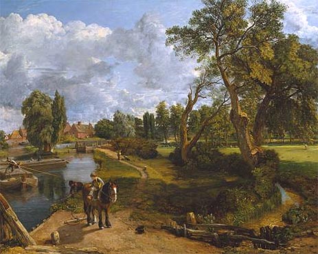 Flatford Mühle (Szene auf einem schiffbaren Fluss), c.1816/17 | Constable | Giclée Leinwand Kunstdruck