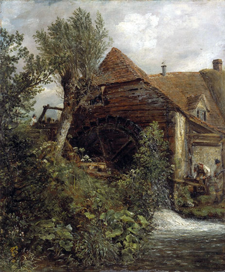 Wassermühle in Gillingham, Dorset, c.1823/27 | Constable | Giclée Leinwand Kunstdruck