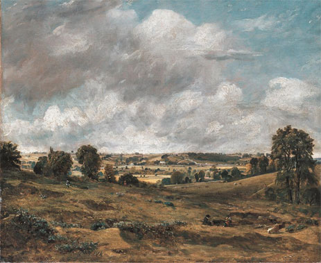 Blick von East Bergholt auf Dedham Vale, 1815 | Constable | Giclée Leinwand Kunstdruck