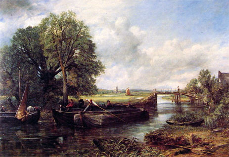 A View on the Stour near Dedham, 1822 | Constable | Giclée Canvas Print