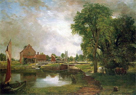 Constable | Dedham Lock and Mill, c.1820 | Giclée Canvas Print