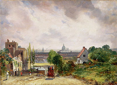 View of the City of London from Sir Richard Steele's Cottage, Hampstead, c.1832 | Constable | Giclée Canvas Print