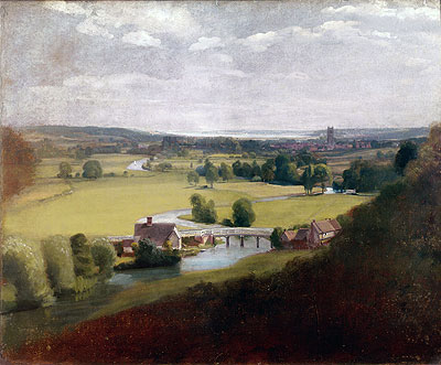 Constable | Stour Valley with Dedham in the Distance, c.1800 | Giclée Canvas Print
