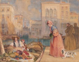 Fruitsellers on a Venetian Canal, 1805-1876 | John Frederick Lewis