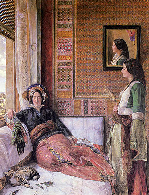 Hhareem Life, Constantinople, 1857 by John Frederick Lewis | Paper Art Print