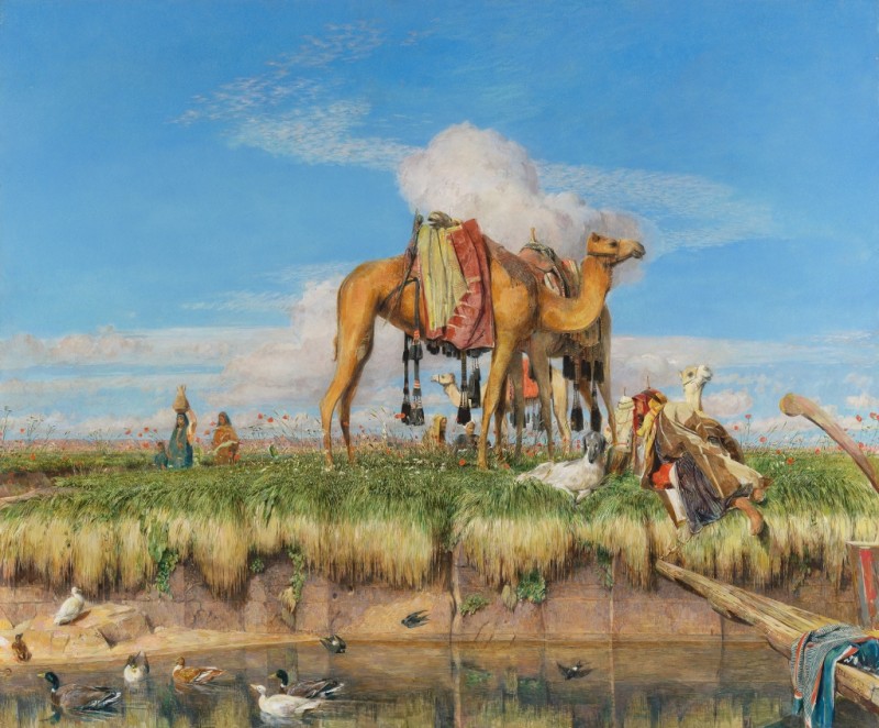 An den Ufern des Nils, Oberägypten, 1876 | John Frederick Lewis | Giclée Leinwand-Kunstdruck