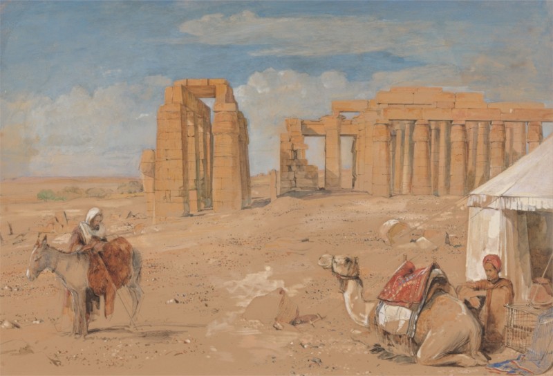 Der Ramesseum in Theben, 1841-1851 | John Frederick Lewis | Giclée Papier-Kunstdruck