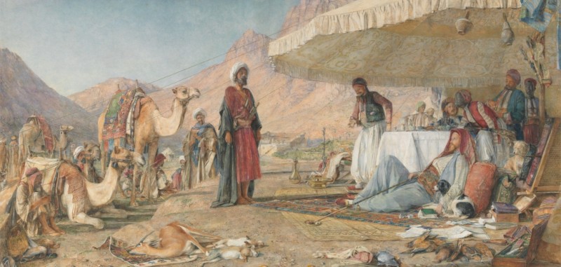 Ein fränkisches Lager in der Wüste des Sinai. 1842, 1856 | John Frederick Lewis | Giclée Papier-Kunstdruck