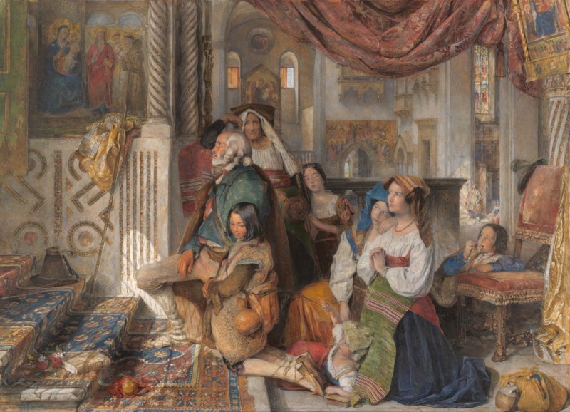 Römische Pilger, 1854 | John Frederick Lewis | Giclée Papier-Kunstdruck