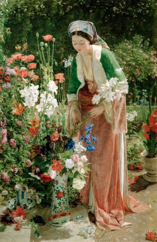 Im Garten des Bey, 1865 | John Frederick Lewis | Giclée Leinwand-Kunstdruck