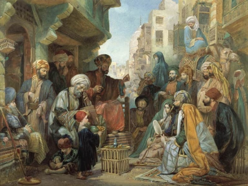 Straßenszenen in Kairo, 1856 | John Frederick Lewis | Giclée Papier-Kunstdruck