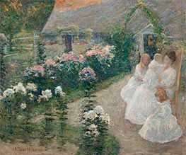 On the Terrace | John Henry Twachtman | Painting Reproduction