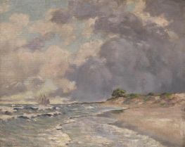 An der Küste von New Jersey, 1879 von John Henry Twachtman | Leinwand Kunstdruck