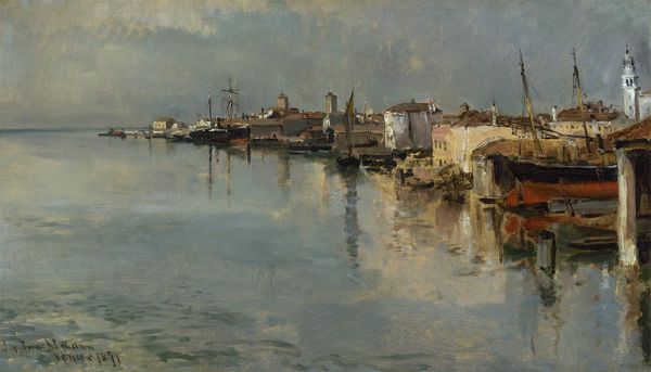 Venedig, 1877 | John Henry Twachtman | Giclée Leinwand Kunstdruck