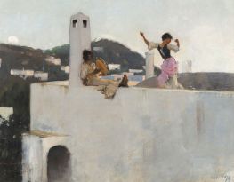 Capri Girl on a Rooftop, 1878 | Sargent