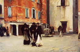 Sargent | Leaving Church, Campo San Canciano, Venice | Giclée Canvas Print