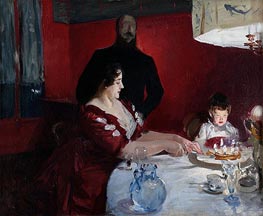 Fete Familiale: The Birthday Party, 1887 by Sargent | Canvas Print