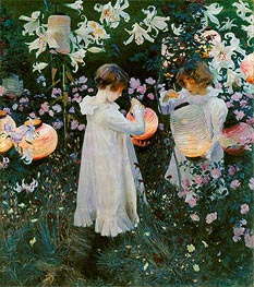 Carnation, Lily, Lily, Rose | Sargent | Painting Reproduction