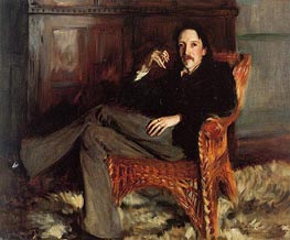 Robert Louis Stevenson, 1887 von Sargent | Leinwand Kunstdruck