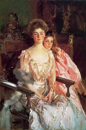 Mrs. Fiske Warren and Her Daughter Rachel, 1903 von Sargent | Leinwand Kunstdruck