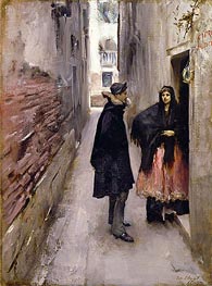 Street in Venice, c.1880/82 by Sargent | Canvas Print
