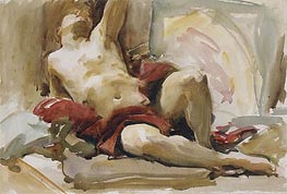 Man with Red Drapery | Sargent | Painting Reproduction