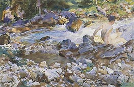 Mountain Stream, c.1912/14 von Sargent | Papier-Kunstdruck