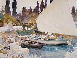 Boats, 1913 von Sargent | Papier-Kunstdruck