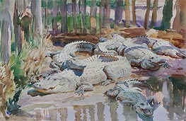 Muddy Alligators, 1917 von Sargent | Papier-Kunstdruck